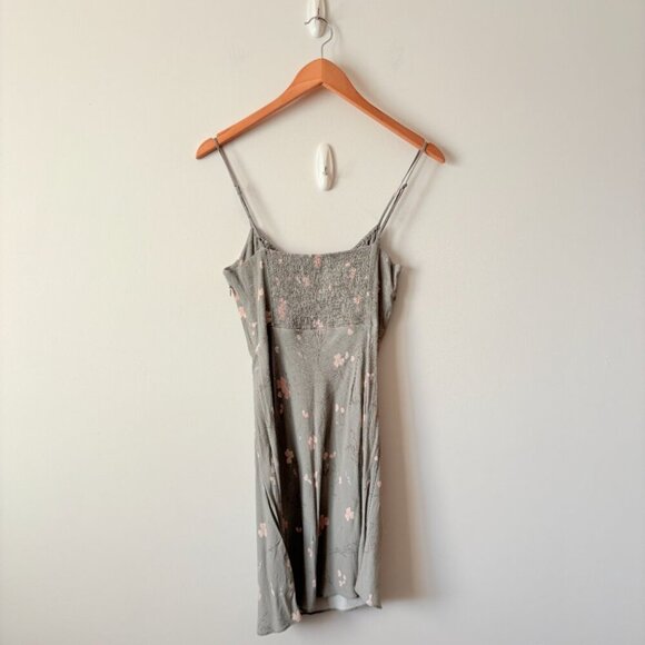 Aritzia Wilfred Bellow Mini Dress Sage Frost Green Floral Size 4 - Picture 5 of 8